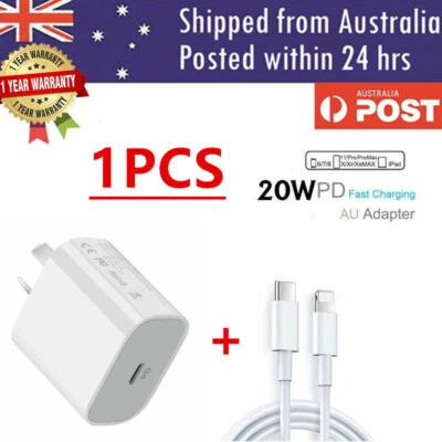 $10.99 • Buy 20W USB Type-C Wall Adapter USB-C PD Fast Charger IPad For IPhone 12 13 14 Pro X