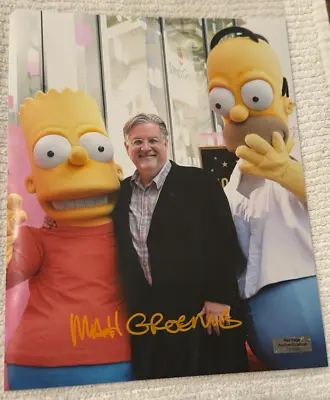 Matt Groening  The Simpsons  Creator Signed Autographed 8x10 W/ Bart & Homer COA • $999.99