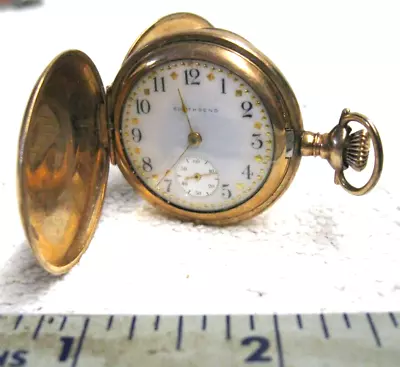 Vintage 1911 Gold Leaf Dial South Bend 15 Jewel Pocket Watch 20 Year Gold Filled • $100
