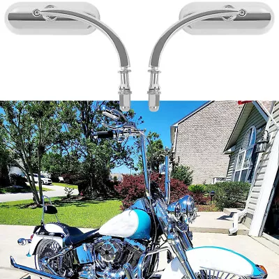 Chrome Motorcycle Rear View Mirrors For Harley Heritage Softail Classic FLSTC • $35.29