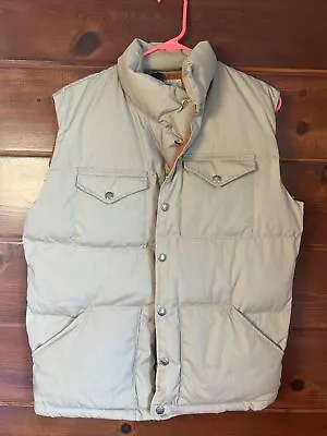 Vintage The North Face USA Brown Label Goose Down Beige Puffer Vest Size Medium • $55