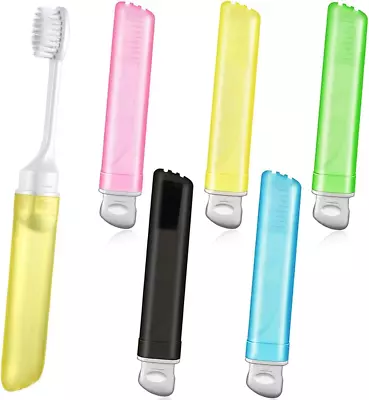 5 Pieces Travel Toothbrushes Mini Folding Toothbrush Come With A Toothbrush Box • $14.99