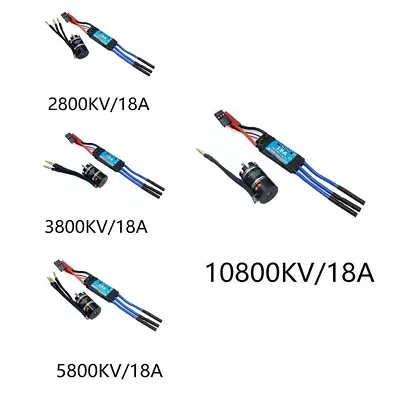 Multi Models Reliable Brushless Motor + 18A ESC For 1/24 1/26 1/28 1/32 RC Car • $36.68