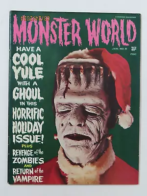 Janaury 1965 Monster World Magazine #6 Frankenstein Cover Outstanding Condition • $20