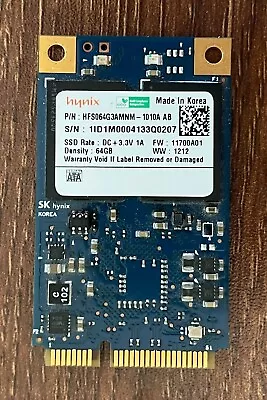 £18.95 • Buy Hynix 64GB Solid State Drive SSD MSATA 6GB/s HFS064G3AMNM-1010A (REF: X001)