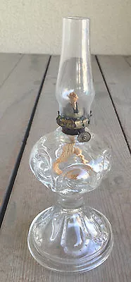 Antique EAPG Miniature Oil Gas Lamp Bullseye Victorian P&A Acorn No Chimney • $46.39