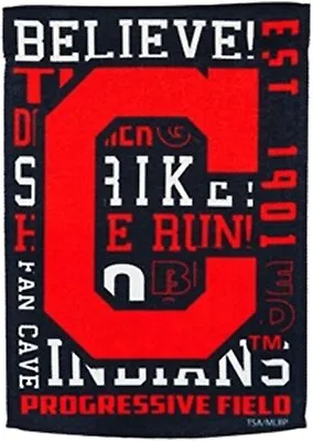 Cleveland Indians Fan Rules Premium 2-Sided 28x44 Banner Outdoor Flag Baseball • $38.79