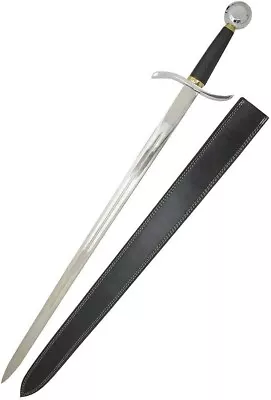 42  Fantasy Medieval Silver Knight Sword With Matching Scabbard • $49.99