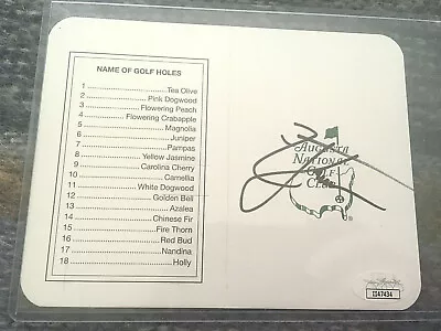$49.95 • Buy Zach Johnson Full Autograph Signed Augusta Masters Golf Scorecard Jsa Cert Pga 