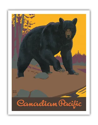 Visit Canada - Vintage Canadian Pacific Railroad Travel Poster By Tom Hall 1938 • $27.98