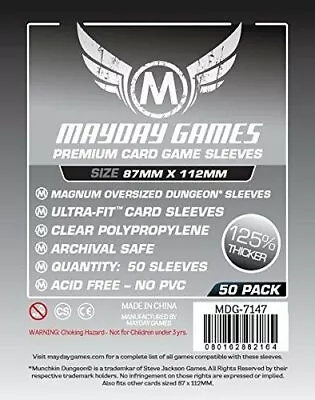 Mayday Premium 50x Clear Card Sleeves 70 X 110mm - Brand New & Sealed • £5.80