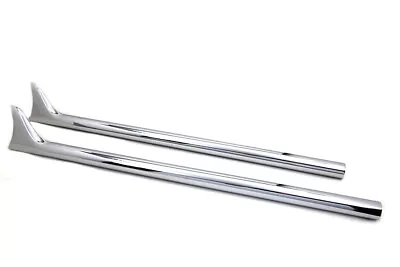 $138.79 • Buy 42 Inch Straight Fishtail Exhaust Extension Set Chrome Fits Harley-Davidson