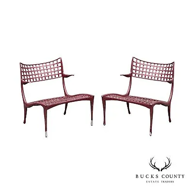 Brown Jordan Mid Century Modern Style Pair Of 'Gazelle' Patio Lounge Chairs • $1795