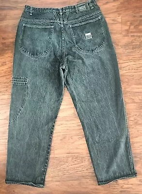 Marithe Francois Girbaud Black Denim Jeans Vtg 90s Carpenter Baggy Mens Size 38M • $89