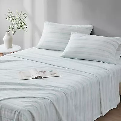 Comfort Spaces 100% Cotton Sheet Set Breathable Queen Good Vibes  • $58.79