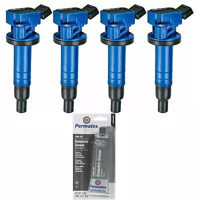 4 Pack Racing Ignition Coil & Grease For 2000-2008 Pontiac Toyota 1794CC 1.8L L4 • $135.26