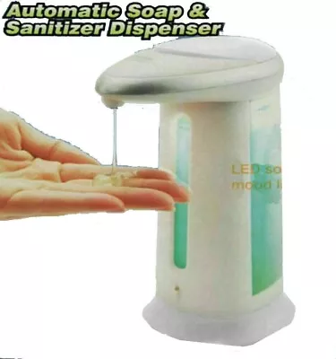 Automatic Soap Dispenser Sensor Hands Free Ir Touch Less Sanitiser Liquid Gel • £10.31