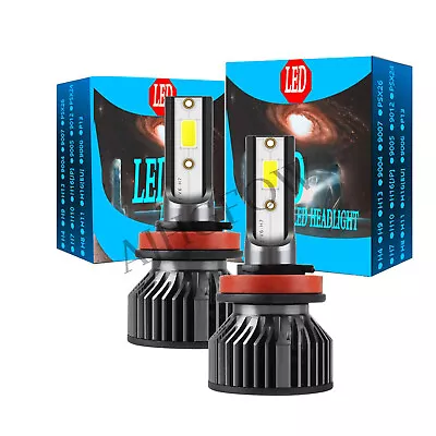 H11 LED Headlight High/Low Beam Super Bright Bulbs Kit 10000K White 330000LM X2 • $24.99