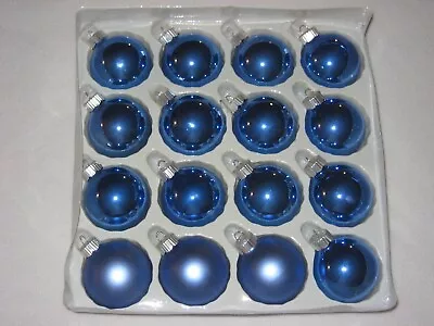 Martha Stewart Blue First Snowfall 16 Glass Ball 1.9  Ornaments • $10
