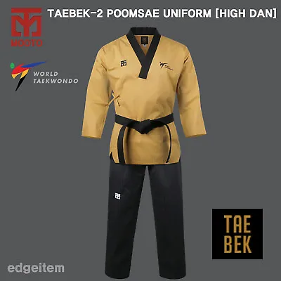 MOOTO Taebek-2 Poomsae Uniform (High Dan) WT (World Taekwondo) TKD Dobok Gi • $109