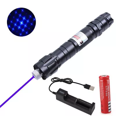 5000m Laser Pointer Pen Strong Visible Beam Lazer Rechargeable Torch Office Pet • $18.61