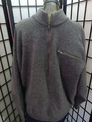 Cabela’s Sweater Mens Large Windstopper Lined Wool Elbow Patch 1/2 Zip Pullover • $26.90