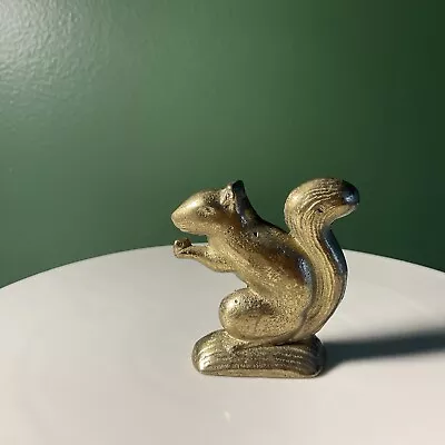 Vintage Brass Squirrel Figurine 2” • $10