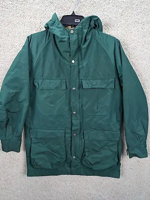 VINTAGE Sierra Designs 60/40 Parka Mens Extra Small Green Jacket Zip Pocket Hood • $39.97