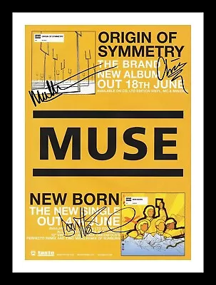 Muse Entire Band Autographed Signed & Framed Photo Print • £19.99