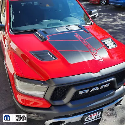 2019-2024 Dodge Ram Rebel Hood Graphics Vinyl Decals Stickers V2 Mopar Licensed • $129.99