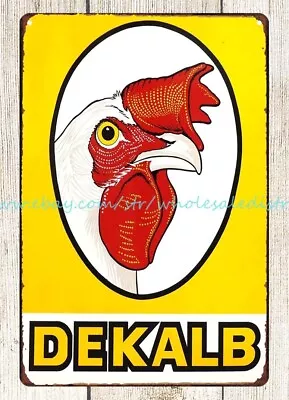 Interior Decoration Ideas For Bedroom DeKalb Poultry Chicken Metal Tin Sign • $18.96