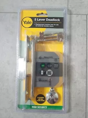 Yale British Standard 5 Lever Mortice Deadlock 64MM • £20