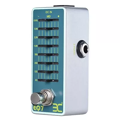 ENO EQ7 Electric Guitar Equalizer Effect Pedal 7-Band EQ True Bypass Metal G3J5 • $19