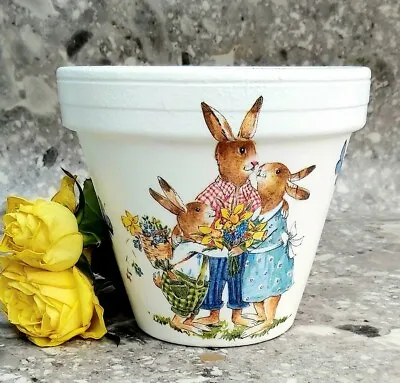 Easter Plant Pot Rabbit Planter Bunny Rabbit Flower Pot Easter Garden Gift • £14