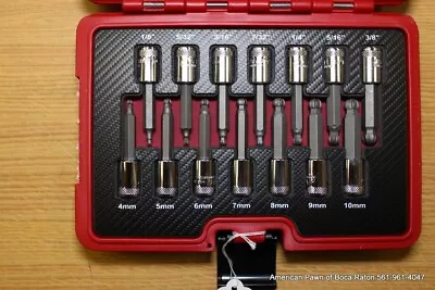 MAC Tools SXSH14RBRT 14-Piece 3/8  Drive SAE & Metric Advanced Speed Hex Bit Set • $175