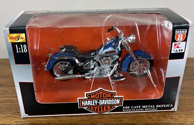 Maisto 1:18 Scale Harley Davidson 1986 FLST Heritage Softail Evolution Blue • $12