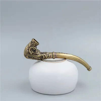 1PC Brass Vintage Tobacco Smoking Pipe Cigarette Holder Filter Handicraft Gift • $23.74