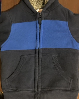£3.23 • Buy Wonder Nation Boy's Sherpa Lined Hoodie With Full Zip Size XS (4-5) Blue