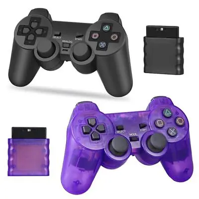 Wireless Controller PS2/PS1 Gamepad Dual Vibration Joystick USB PC Game Console • $22.49