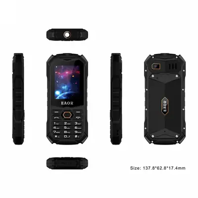 4G/2G Slim Rugged Phone IP68 Real Three-Proof Feature Phone Big Battery Dual SIM • £33.59