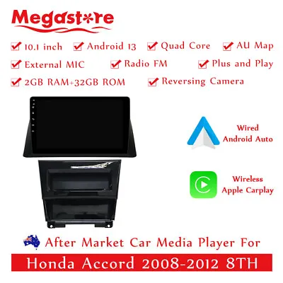 10.1” Android 13 Quad Core Car Non Dvd  GPS For Honda Accord 2008-2012 8T • $394.90