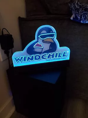 C.1995 Original Vintage Coca Cola Sign Windchill Light Up Neon Penguin Icee RARE • $179