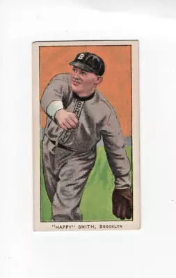 1909 T206 Tobacco Baseball Happy Smith Brooklyn Sweet Caporal • $56.22