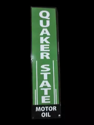 Porcelian Quaker State  Enamel Sign Size 36x12 Inches Double Sided • $358.84