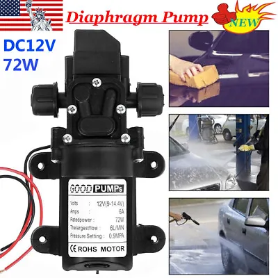 $17.99 • Buy 130PSI Water Pump Self Priming Diaphragm High Pressure RV Automatic Switch DC12V