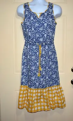 Matilda Jane Blue Ridge Dress Floral Cut-Out Back Sleeveless Women Sz M NWOT • $10.99