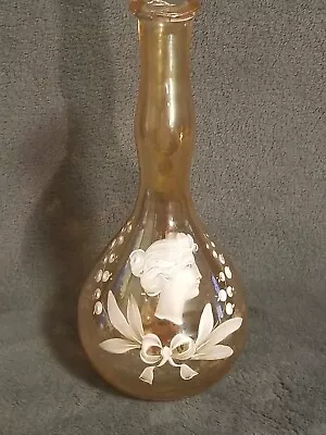 Rare Color Antique Mary Gregory Pontiled Glass Barber Bottle 8.5” • $199