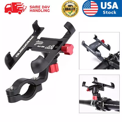 360° Aluminium Motorcycle Handlebar Cell Phone Mount Holder Bicycle GPS Bracket • $13.47