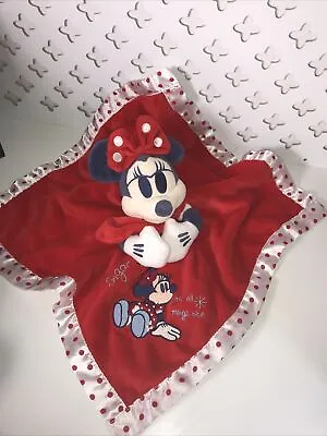 Disney Store Minnie Mouse Comforter Sugar Spice Red Spotty Comfort Blanket • £6.99