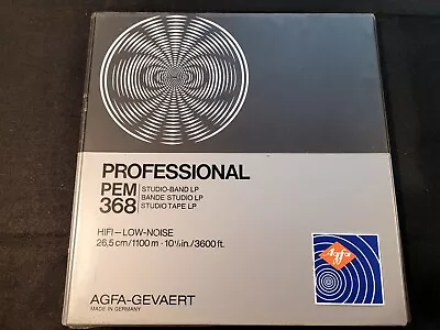 Vintage AGFA Gevaert - 10.5'' Metal Reel To Reel Tape In Original Vinyl Case • $45